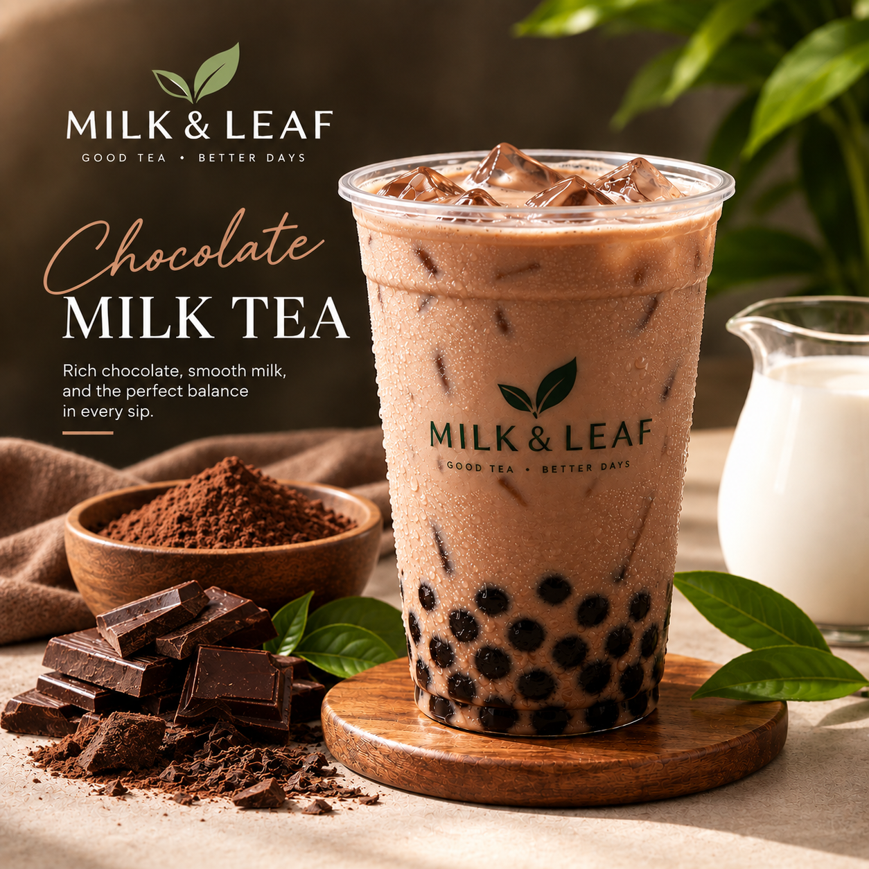 Milk & Leaf chocolate milk tea